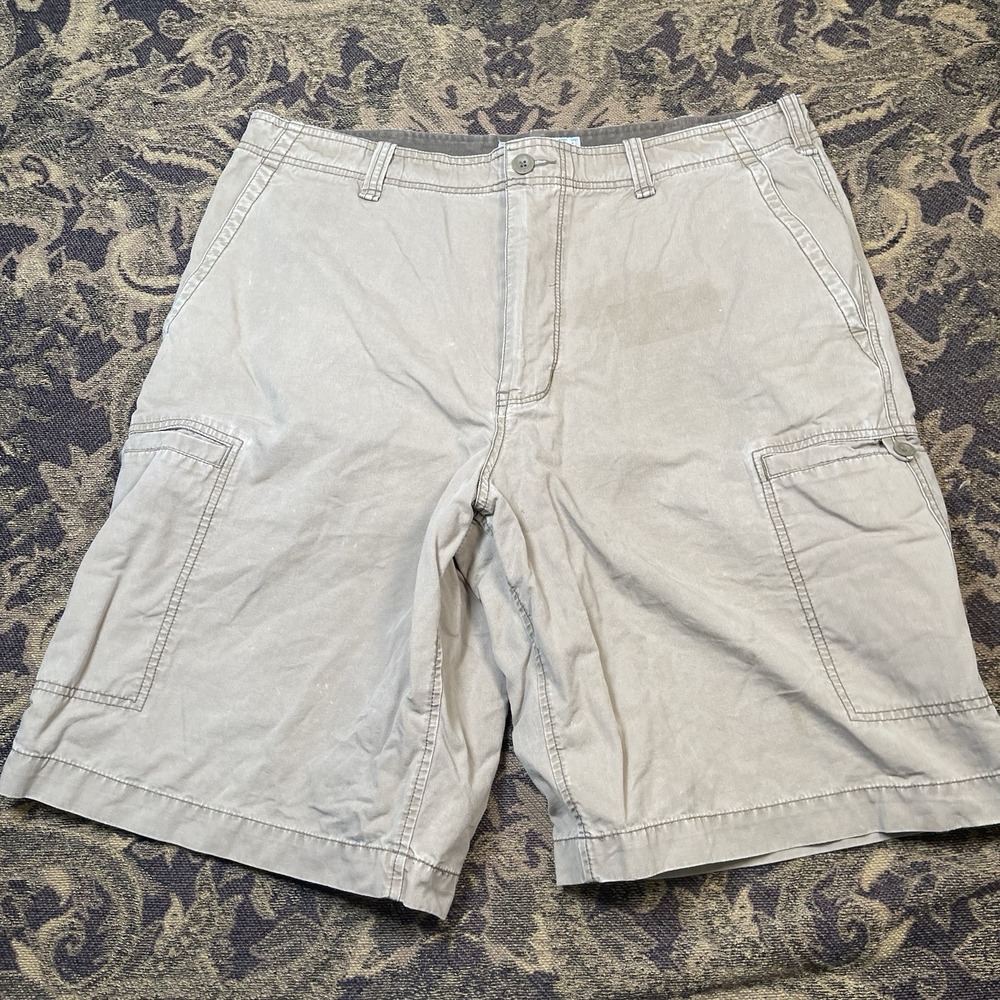 Vtg Y2K Mens Old Navy Baggy Cargo Brown Shorts Size 38
